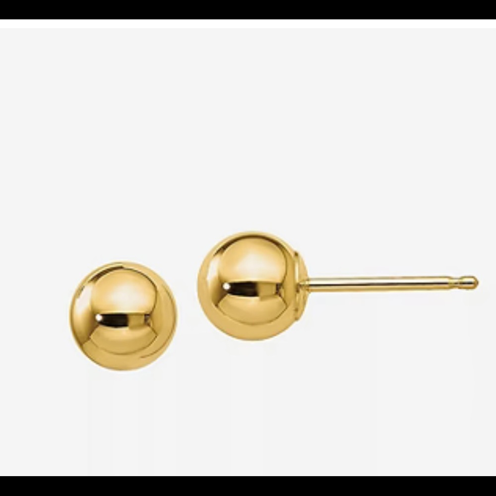 14K Gold 5mm Ball Stud Earrings